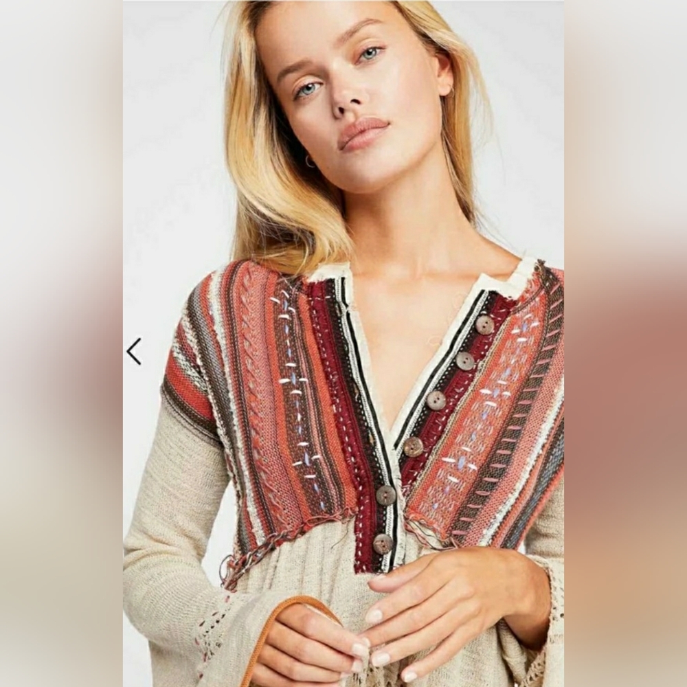 Free People Meadow Lakes Knit Sweater